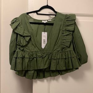 NWT Rhode Eloide Top in Crocodile